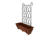 Balcony/Fence Holder - Decorative Trellis Back Planter Holder