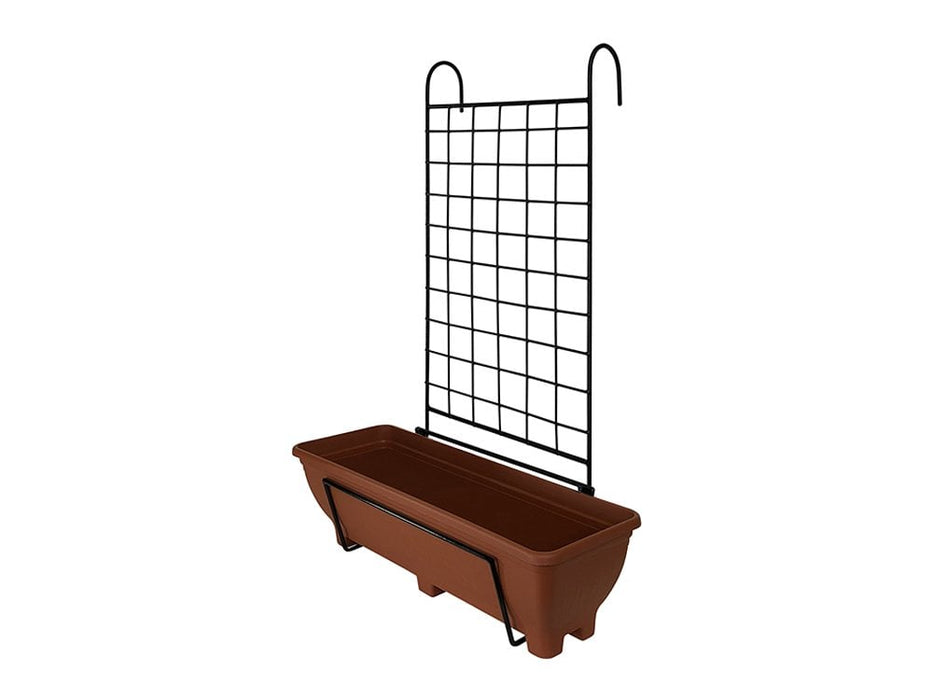 Balcony/Fence Holder - Plain Trellis Back Planter Holder