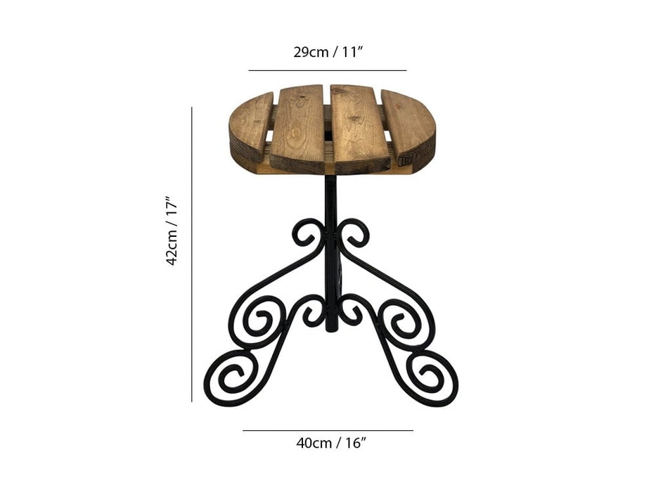 Wooden Pot Table - Decorative