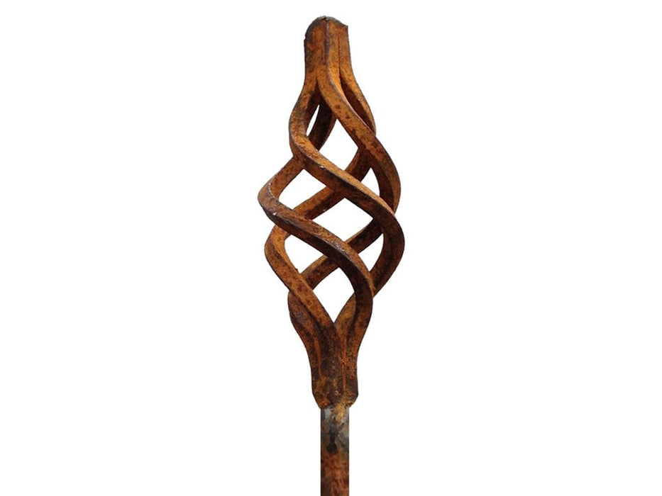 Rusty Metal Spiral Garden Stakes