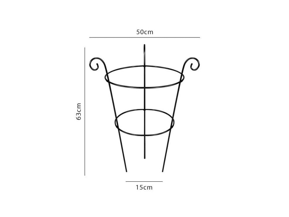 Scrolled Top Peony Cage Plant Support