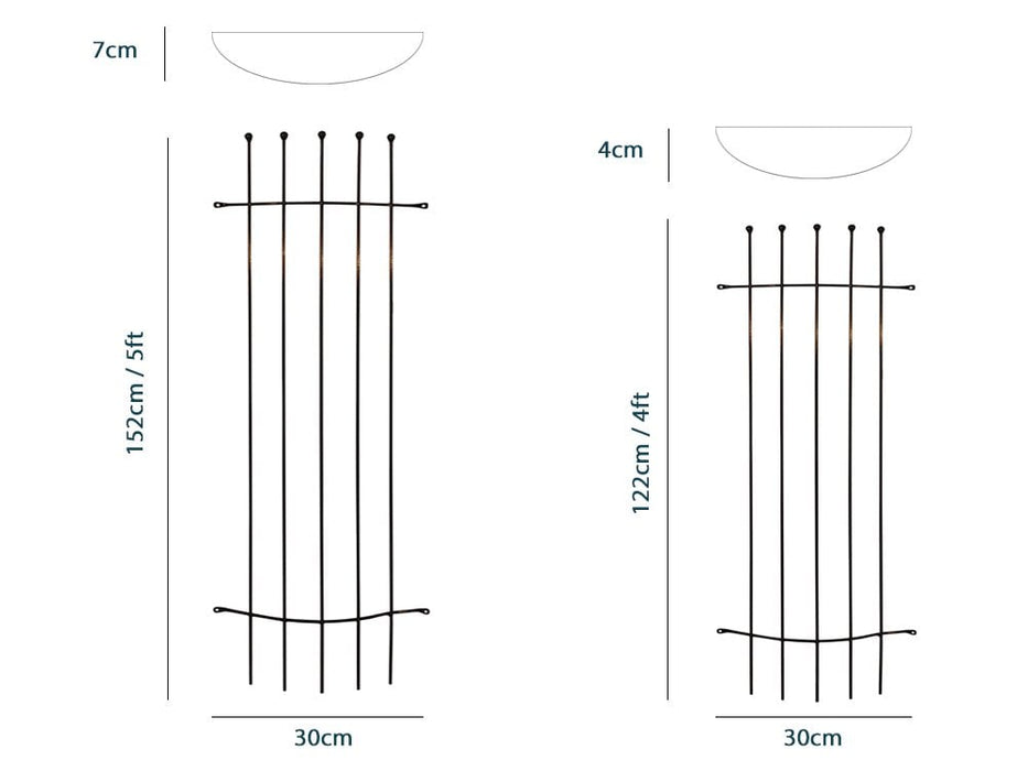 Straight Trellises - Wall mounted